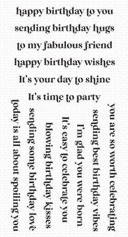 My Favorite Things Essential Birthday Messages Clear Stamps (CS-860) (DISCONTINUED)