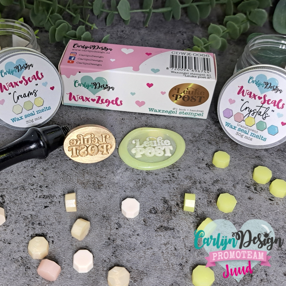 CarlijnDesign Waxzegel 41 Leuke post 2 + Handvat (CDWX-0066) (DISCONTINUED)