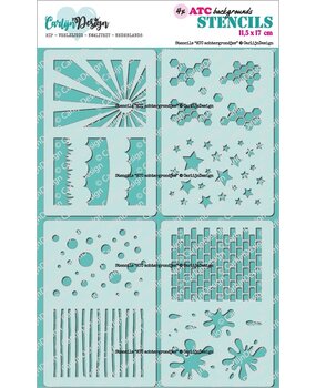 CarlijnDesign Stencils ATC Achtergrondjes (CDSC-0030)