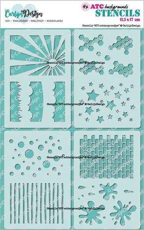 CarlijnDesign Stencils ATC Backgrounds (CDSC-0030) CarlijnDesign Stencils ATC Backgrounds (CDSC-0030)