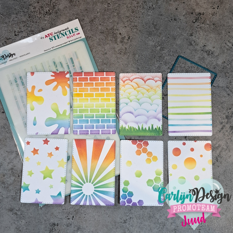 CarlijnDesign Stencils ATC Achtergrondjes (CDSC-0030)