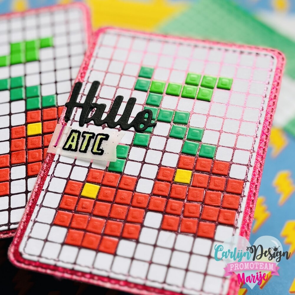 CarlijnDesign Snijmallen Ruitjespapier 5 mm Pixel Art (CDSN-0249) (DISCONTINUED)