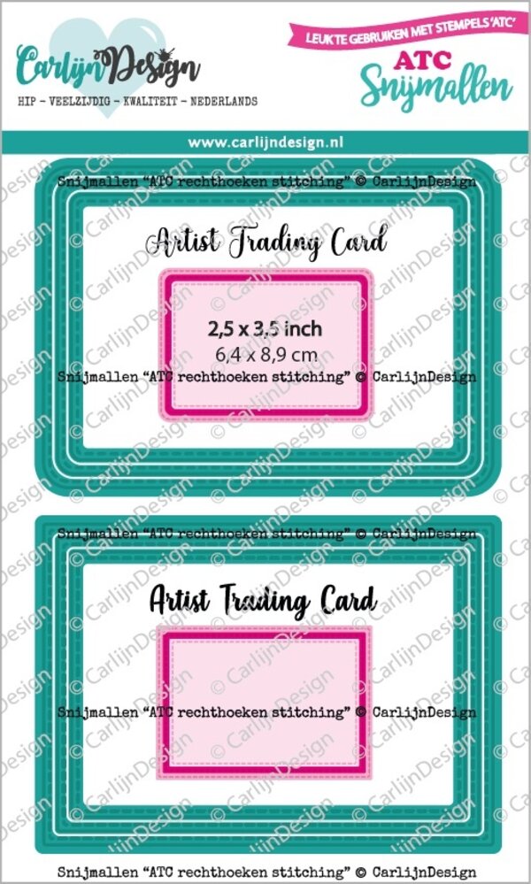 CarlijnDesign Dies ATC Rectangles Stitching (CDSN-0247) CarlijnDesign Dies ATC Rectangles Stitching (CDSN-0247)