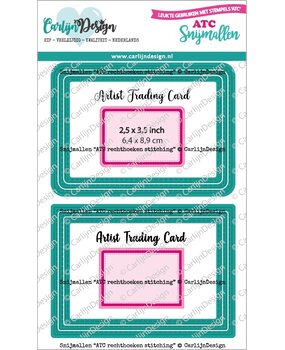 CarlijnDesign Snijmallen ATC Rechthoeken Stitching (CDSN-0247)