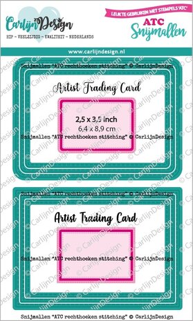 CarlijnDesign Dies ATC Rectangles Stitching (CDSN-0247) CarlijnDesign Dies ATC Rectangles Stitching (CDSN-0247)