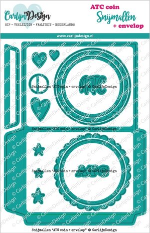 CarlijnDesign Snijmallen ATC Coin Cirkels + Envelop (CDSN-0248)