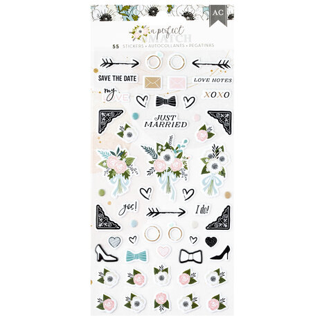 American Crafts A Perfect Match Stickers Puffy Icons (55pcs) (34025963) (OUTLET)