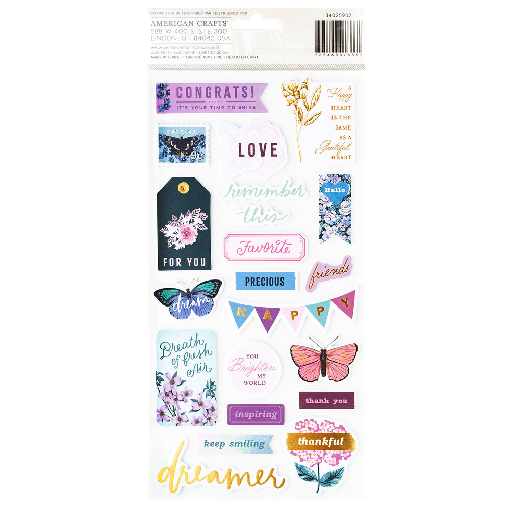 American Crafts Dreamer Thickers Foam Phrase Stickers (42pcs) (34025907) (OUTLET) American Crafts Dreamer Thickers Foam Phrase Stickers (42pcs) (34025907) (OUTLET)