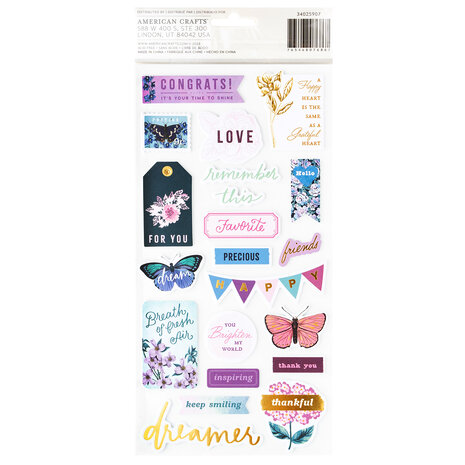 American Crafts Dreamer Thickers Foam Phrase Stickers (42pcs) (34025907) (OUTLET) American Crafts Dreamer Thickers Foam Phrase Stickers (42pcs) (34025907) (OUTLET)