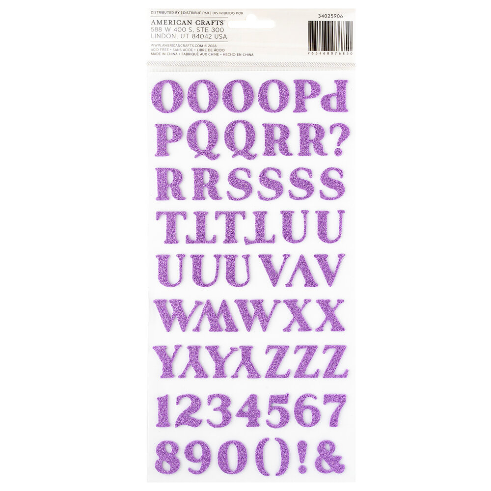 American Crafts Dreamer Thickers Glitter Foam Letter Sticker (119pcs) (34025906) (OUTLET) American Crafts Dreamer Thickers Glitter Foam Letter Sticker (119pcs) (34025906) (OUTLET)