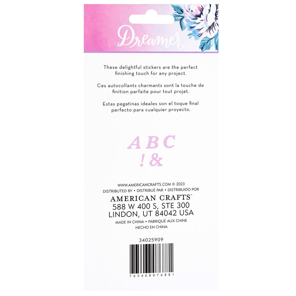 American Crafts Dreamer Stickers Puffy Alpha (120pcs) (34025909) (OUTLET)