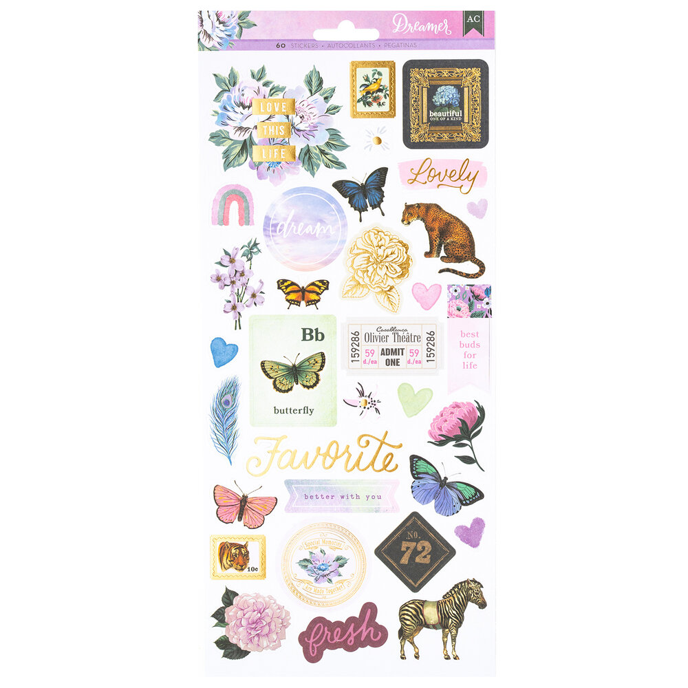 American Crafts Dreamer Stickers (60pcs) (34025908) (OUTLET) American Crafts Dreamer Stickers (60pcs) (34025908) (OUTLET)