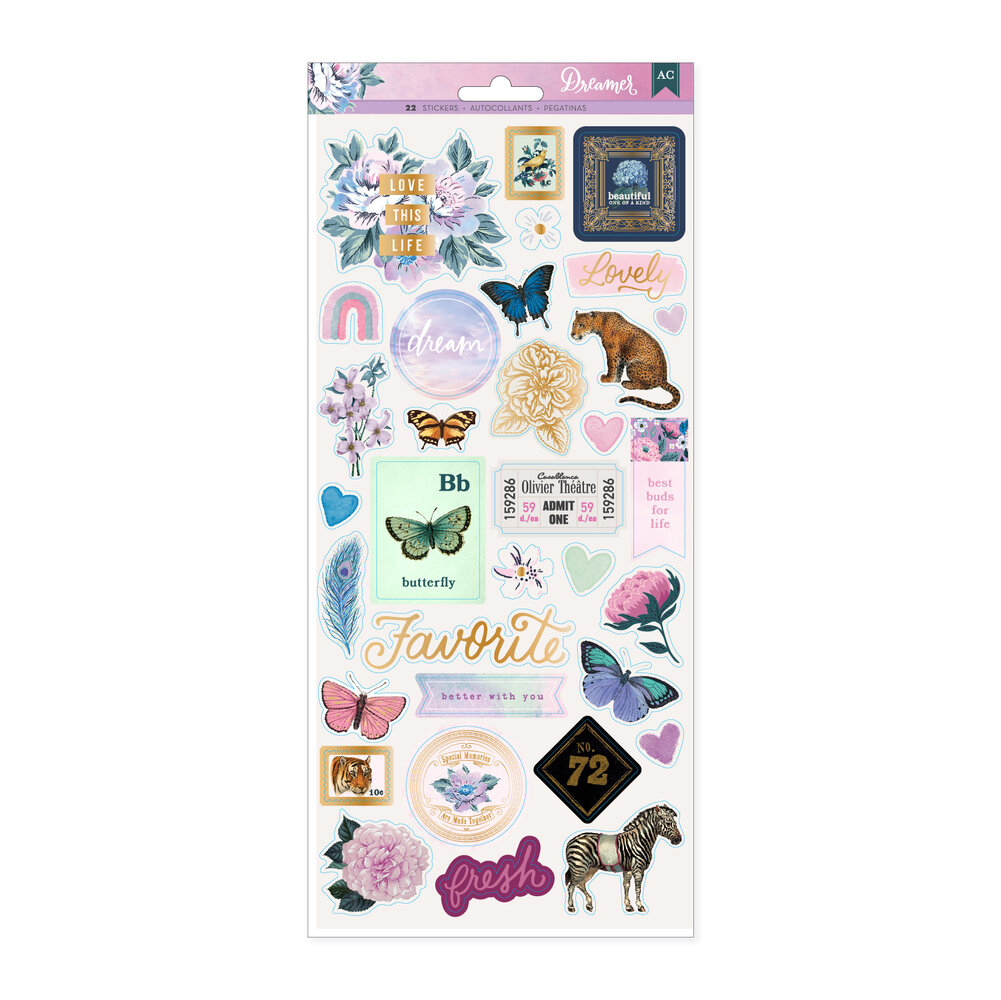 American Crafts Dreamer Stickers (60pcs) (34025908) (OUTLET) American Crafts Dreamer Stickers (60pcs) (34025908) (OUTLET)