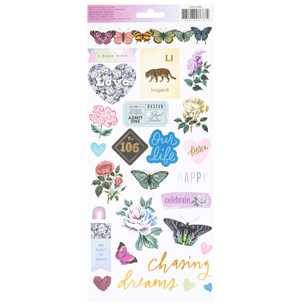 American Crafts Dreamer Stickers (60pcs) (34025908) (OUTLET) American Crafts Dreamer Stickers (60pcs) (34025908) (OUTLET)
