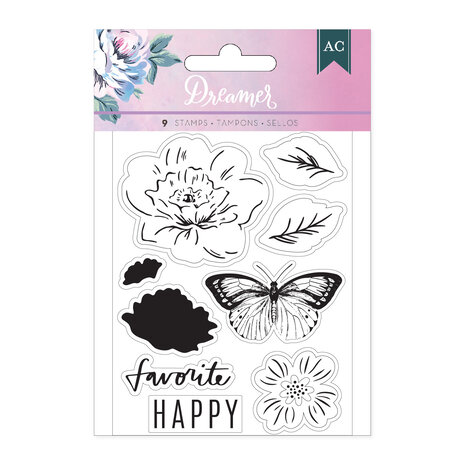 American Crafts Dreamer Acrylic Stamp (9pcs) (34026193) (OUTLET) American Crafts Dreamer Acrylic Stamp (9pcs) (34026193) (OUTLET)
