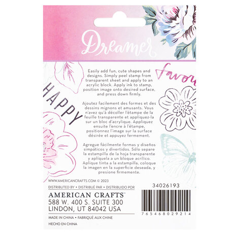 American Crafts Dreamer Acrylic Stamp (9pcs) (34026193) (OUTLET) American Crafts Dreamer Acrylic Stamp (9pcs) (34026193) (OUTLET)