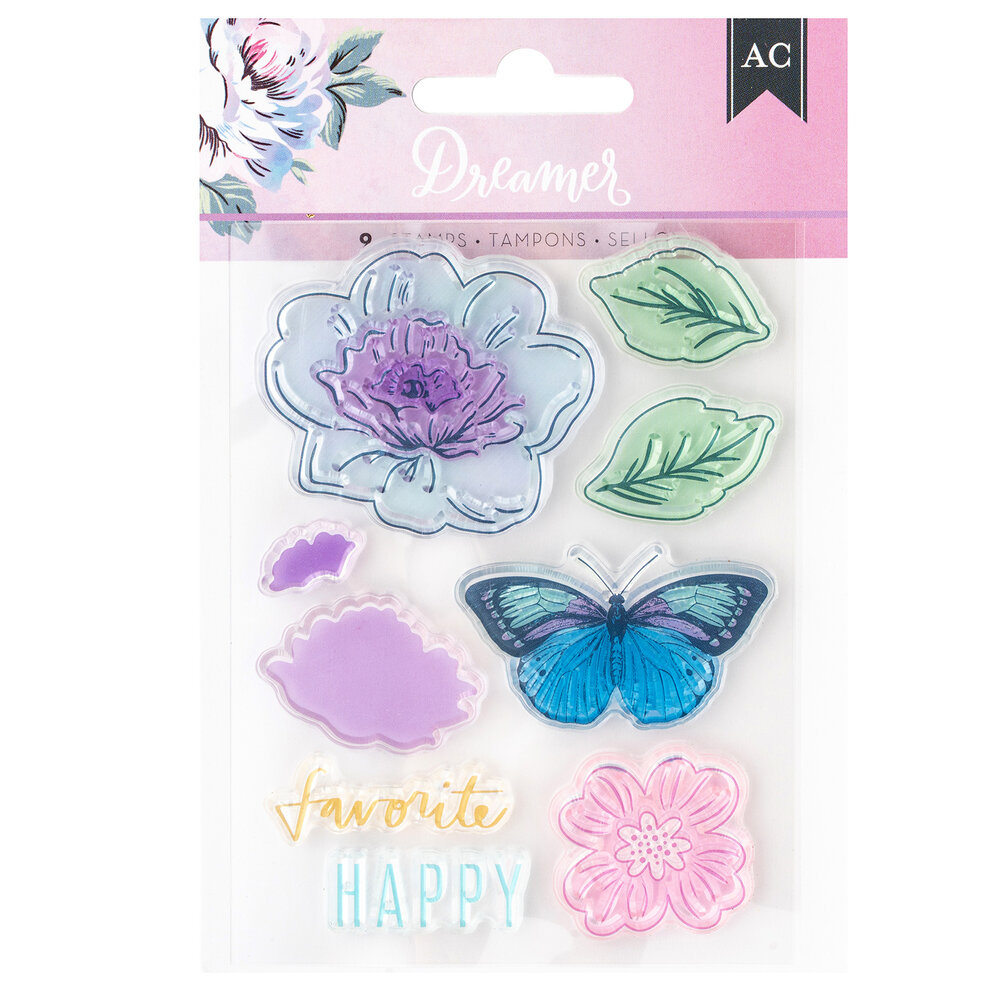 American Crafts Dreamer Acrylic Stamp (9pcs) (34026193) (OUTLET) American Crafts Dreamer Acrylic Stamp (9pcs) (34026193) (OUTLET)