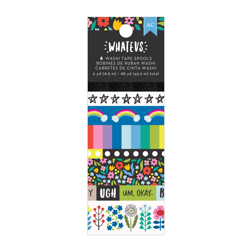 American Crafts Whatevs Washi Tape Spools (8pcs) (34030591) (OUTLET) American Crafts Whatevs Washi Tape Spools (8pcs) (34030591) (OUTLET)