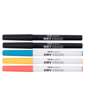 We R Makers Wet and Dry Erase Combo Marker Red/Yellow/Blue Dry & Black Wet (5pcs) (60000608) (OUTLET)
