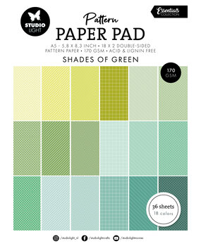 Studio Light Shades Of Green Essentials A5 Pattern Paper Pad (SL-ES-PPP164) (BASIC) Studio Light Shades Of Green Essentials A5 Pattern Paper Pad (SL-ES-PPP164) (BASIC)
