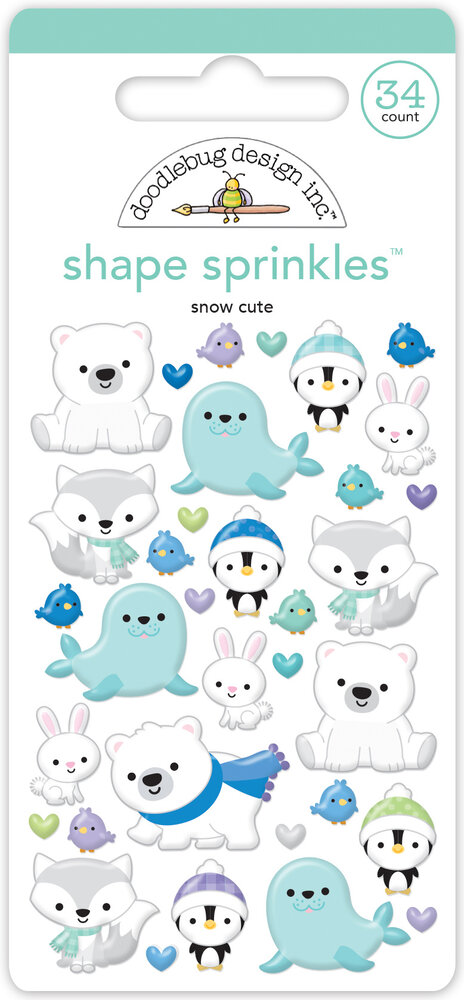Doodlebug Design Snow Cute Shape Sprinkles (8345) (DISCONTINUED) Doodlebug Design Snow Cute Shape Sprinkles (8345) (DISCONTINUED)