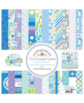 Doodlebug Design Snow Much Fun 12x12 Inch Paper Pack (8391) (DISCONTINUED)