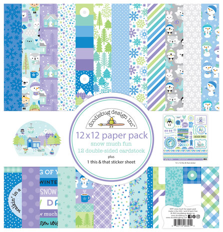 Doodlebug Design Snow Much Fun 12x12 Inch Paper Pack (8391) (DISCONTINUED) Doodlebug Design Snow Much Fun 12x12 Inch Paper Pack (8391) (DISCONTINUED)
