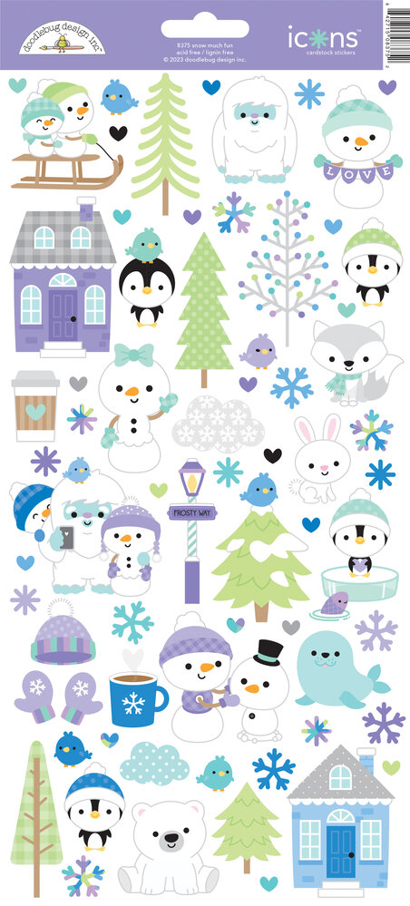 Doodlebug Design Snow Much Fun Icons Stickers (8375) (DISCONTINUED)