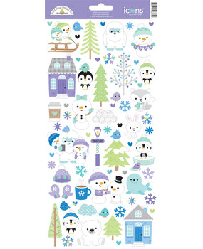 Doodlebug Design Snow Much Fun Icons Stickers (8375) (DISCONTINUED)