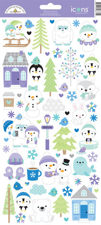Doodlebug Design Snow Much Fun Icons Stickers (8375) (DISCONTINUED)