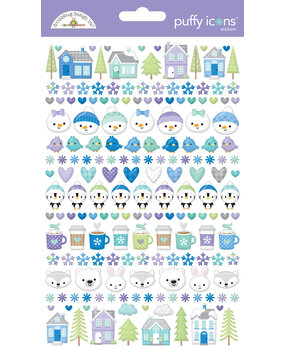 Doodlebug Design Snow Much Fun Puffy Icons Stickers (8359) (DISCONTINUED)