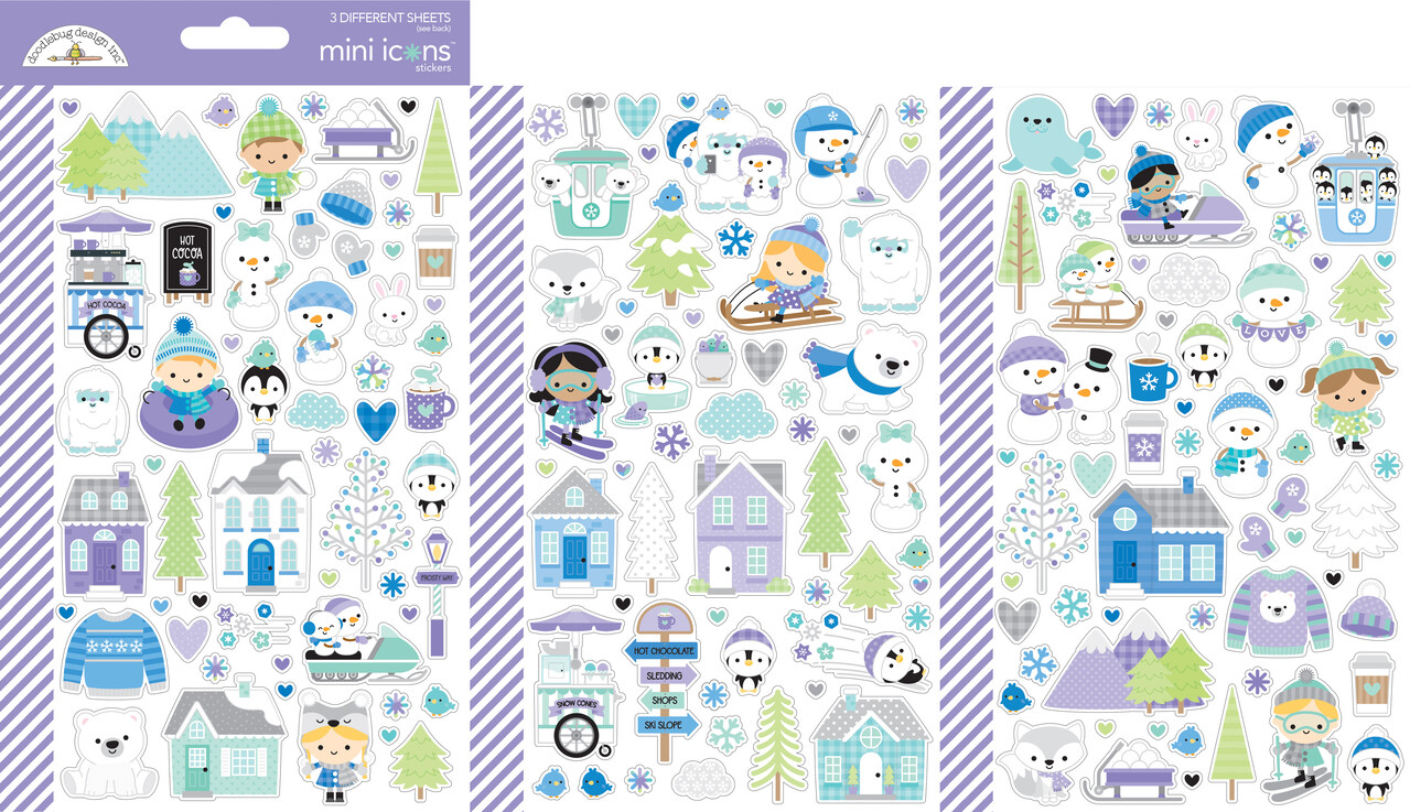 Doodlebug Design Snow Much Fun Mini Icons Stickers (8358) (DISCONTINUED)