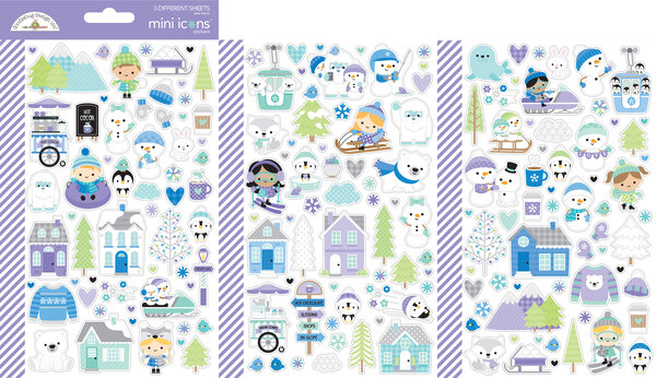 Doodlebug Design Snow Much Fun Mini Icons Stickers (8358) (DISCONTINUED)