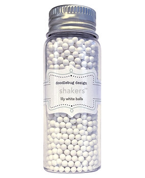 Doodlebug Design Lily White Balls Shakers (8415) (DISCONTINUED)