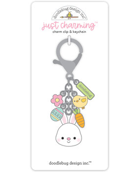 Doodlebug Design Bunny Hop Just Charming Clip & Keychain (8438) (DISCONTINUED)