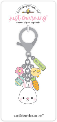 Doodlebug Design Bunny Hop Just Charming Clip & Keychain (8438) (DISCONTINUED) Doodlebug Design Bunny Hop Just Charming Clip & Keychain (8438) (DISCONTINUED)