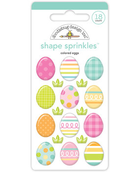 Doodlebug Design Colored Eggs Shape Sprinkles (8427) (DISCONTINUED)