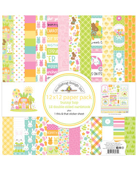 Doodlebug Design Bunny Hop 12x12 Inch Paper Pack (8474) (DISCONTINUED)