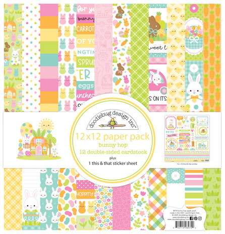 Doodlebug Design Bunny Hop 12x12 Inch Paper Pack (8474) (DISCONTINUED) Doodlebug Design Bunny Hop 12x12 Inch Paper Pack (8474) (DISCONTINUED)