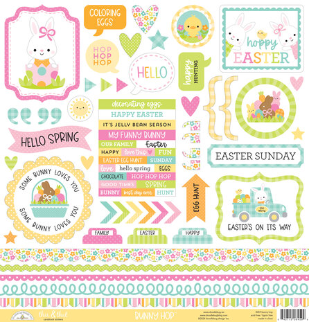 Doodlebug Design Bunny Hop 12x12 Inch Paper Pack (8474) (DISCONTINUED) Doodlebug Design Bunny Hop 12x12 Inch Paper Pack (8474) (DISCONTINUED)
