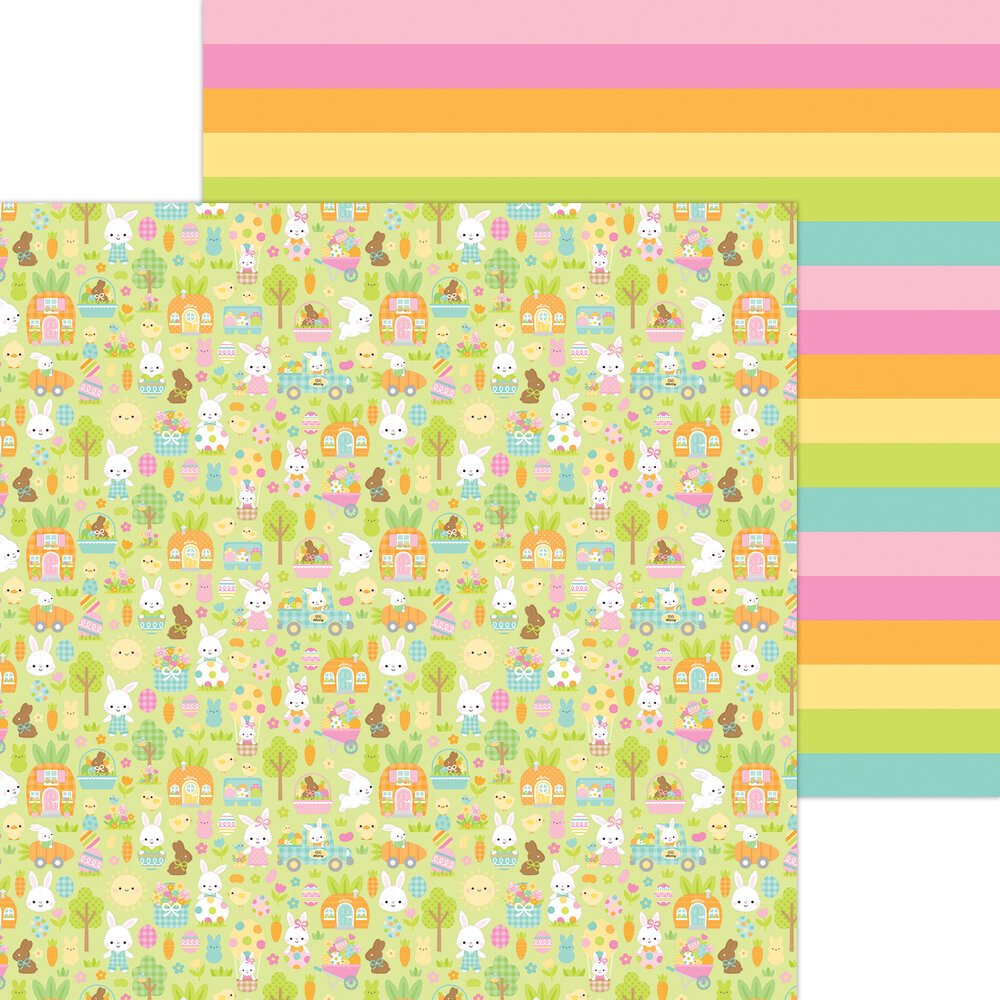 Doodlebug Design Bunny Hop 12x12 Inch Paper Pack (8474) (DISCONTINUED) Doodlebug Design Bunny Hop 12x12 Inch Paper Pack (8474) (DISCONTINUED)
