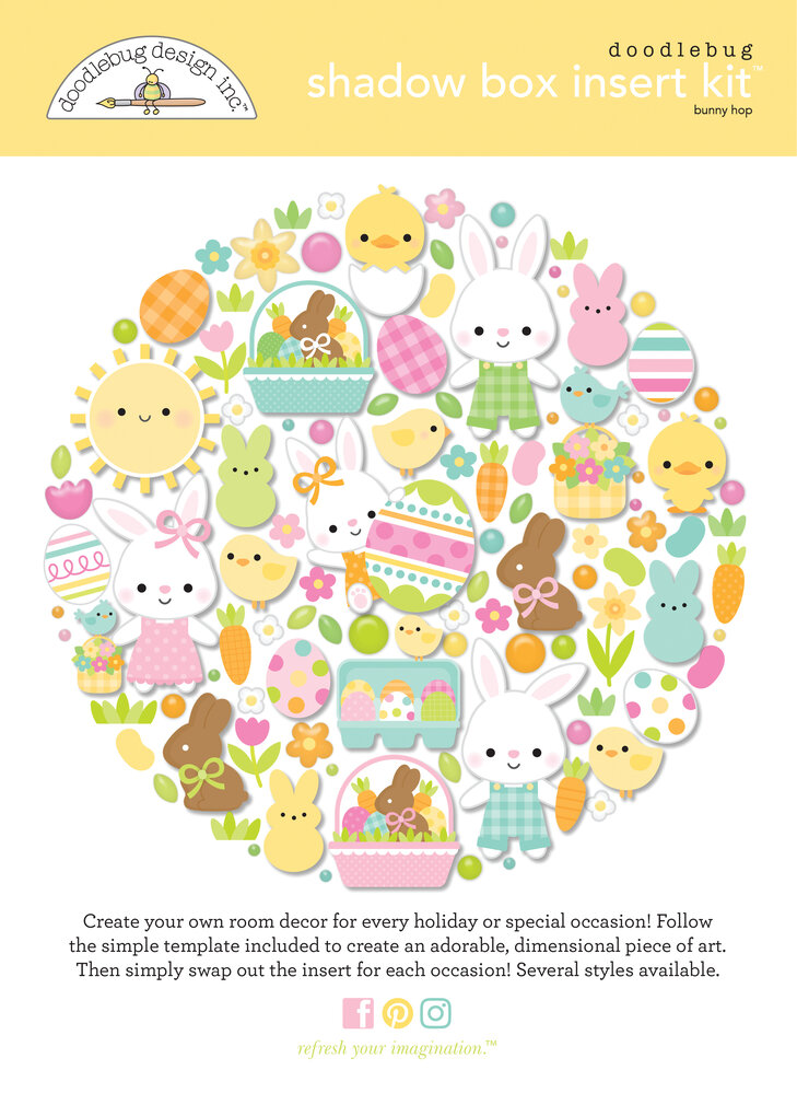Doodlebug Design Bunny Hop Shadow Box Kit (8473) (DISCONTINUED) Doodlebug Design Bunny Hop Shadow Box Kit (8473) (DISCONTINUED)