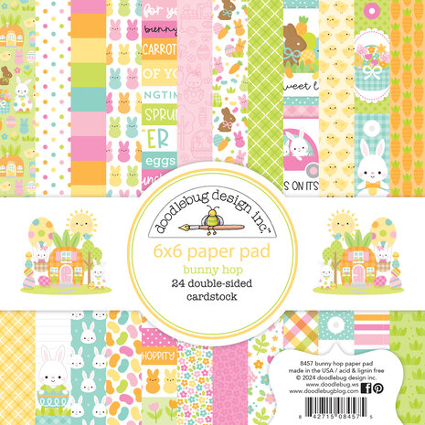 Doodlebug Design Bunny Hop 6x6 Inch Paper Pad (8457) (DISCONTINUED) Doodlebug Design Bunny Hop 6x6 Inch Paper Pad (8457) (DISCONTINUED)