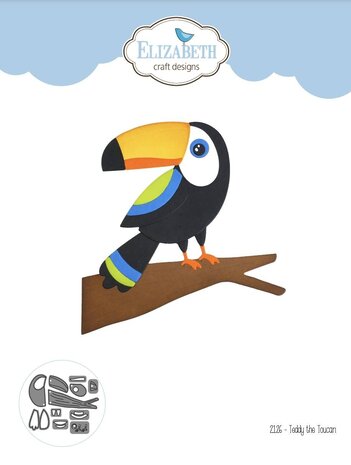Elizabeth Craft Designs Jungle Party Dies Teddy The Toucan (2126) (DISCONTINUED)