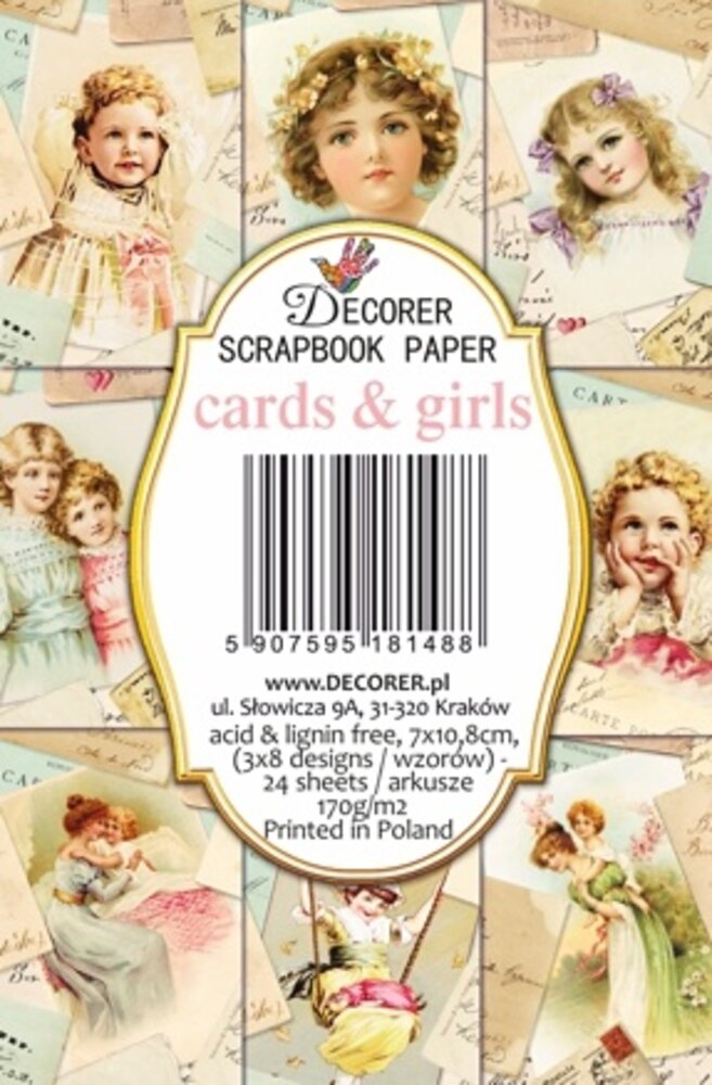 Decorer Cards & Girls Mini Paper Pack (DECOR-M148) (OUTLET) Decorer Cards & Girls Mini Paper Pack (DECOR-M148) (OUTLET)