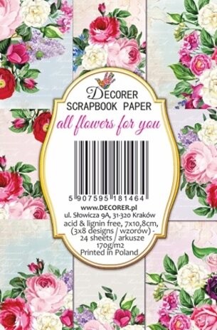 Decorer All Flowers for You Mini Paper Pack (DECOR-M146) (OUTLET) Decorer All Flowers for You Mini Paper Pack (DECOR-M146) (OUTLET)