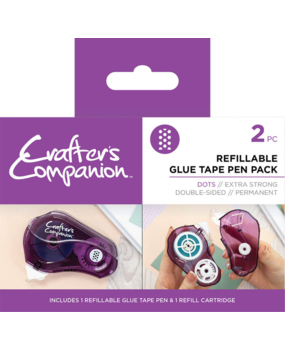 Crafter's Companion Glue Tape Pen & Refill Pack Dots (2pcs) (CC-ADH-DTAPE-FILL)