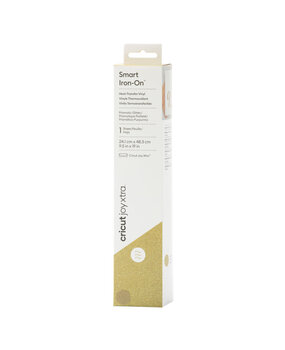 Cricut Joy Xtra Smart Iron-On 9.5x19 Inch Prismatic Glitter Gold (1pcs) (2010418) (DISCONTINUED) Cricut Joy Xtra Smart Iron-On 9.5x19 Inch Prismatic Glitter Gold (1pcs) (2010418) (DISCONTINUED)