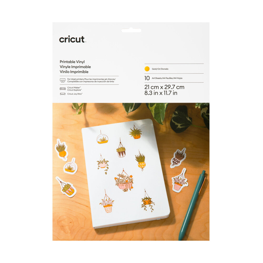 Cricut Printable Vinyl A4 Gold (10pcs) (2010364)