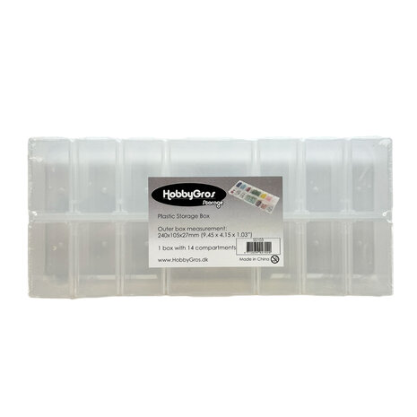 HobbyGros Storage Plastic Storage Box w/ 14 Compartments (SS103) HobbyGros Storage Plastic Storage Box w/ 14 Compartments (SS103)